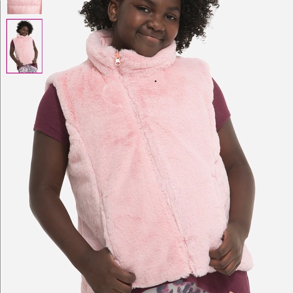 Girls justice reversible puffer vest Sz 10